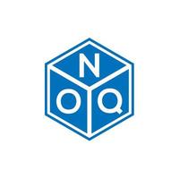 design del logo della lettera noq su sfondo nero. noq creative iniziali lettera logo concept. disegno della lettera noq. vettore