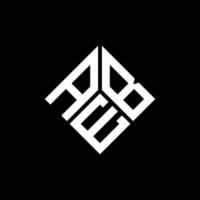 abe lettera logo design su sfondo nero. abe creative iniziali lettera logo concept. disegno della lettera abe. vettore