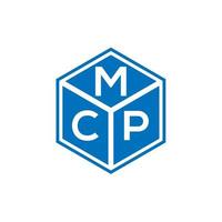 design del logo della lettera mcp su sfondo nero. mcp creative iniziali lettera logo concept. disegno della lettera mcp. vettore