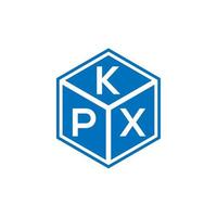 kpx lettera logo design su sfondo nero. kpx iniziali creative lettera logo concept. disegno della lettera kpx. vettore