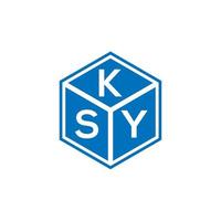 ksy lettera logo design su sfondo nero. ksy creative iniziali lettera logo concept. disegno della lettera ksy. vettore