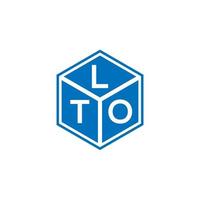 lto lettera logo design su sfondo nero. lto creative iniziali lettera logo concept. lto disegno della lettera. vettore