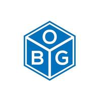 design del logo della lettera mobileobg su sfondo nero. obg creative iniziali lettera logo concept. disegno della lettera obg. vettore