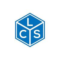 lcs lettera logo design su sfondo nero. lcs creative iniziali lettera logo concept. disegno della lettera lcs. vettore
