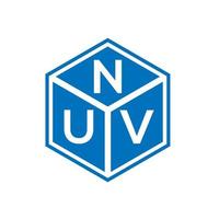 design del logo della lettera nuv su sfondo nero. nuv creative iniziali lettera logo concept. disegno della lettera nuv. vettore