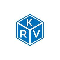 design del logo della lettera krv su sfondo nero. krv creative iniziali lettera logo concept. disegno della lettera krv. vettore