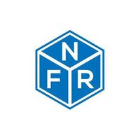 nfr lettera logo design su sfondo nero. nfr creative iniziali lettera logo concept. disegno della lettera nfr. vettore