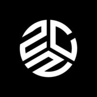 zcz lettera logo design su sfondo nero. zcz creative iniziali lettera logo concept. disegno della lettera zcz. vettore