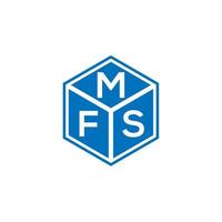 mfs lettera logo design su sfondo nero. mfs creative iniziali lettera logo concept. disegno della lettera mfs. vettore