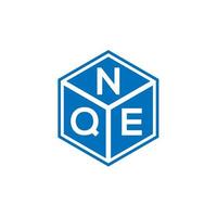 nqe lettera logo design su sfondo nero. nqe creative iniziali lettera logo concept. disegno della lettera nqe. vettore