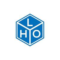 lho lettera logo design su sfondo nero. lho creative iniziali lettera logo concept. disegno della lettera lho. vettore