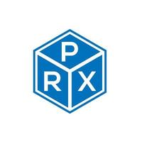 prx lettera logo design su sfondo nero. prx creative iniziali lettera logo concept. disegno della lettera prx. vettore