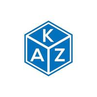 kaz lettera logo design su sfondo nero. kaz creative iniziali lettera logo concept. disegno della lettera kaz. vettore