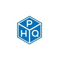 phq lettera logo design su sfondo nero. phq creative iniziali lettera logo concept. disegno della lettera phq. vettore