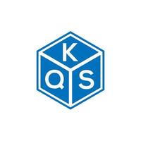 kqs lettera logo design su sfondo nero. kqs creative iniziali lettera logo concept. disegno della lettera kqs. vettore