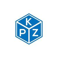 kpz lettera logo design su sfondo nero. kpz creative iniziali lettera logo concept. disegno della lettera kpz. vettore