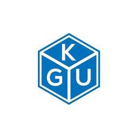 logo della lettera kgu su sfondo nero. kgu creative iniziali lettera logo concept. disegno della lettera kgu. vettore