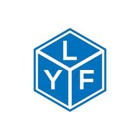 lyf lettera logo design su sfondo nero. lyf creative iniziali lettera logo concept. disegno della lettera lyf. vettore