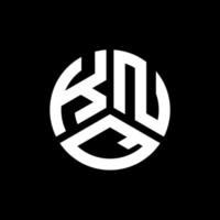 knq lettera logo design su sfondo nero. knq creative iniziali lettera logo concept. disegno della lettera knq. vettore