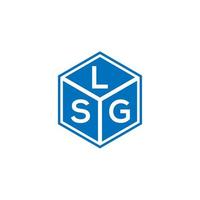 lsg lettera logo design su sfondo nero. lsg creative iniziali lettera logo concept. disegno della lettera lsg. vettore