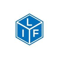 lif lettera logo design su sfondo nero. lif creative iniziali lettera logo concept. disegno della lettera lif. vettore