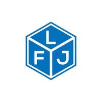 lfj lettera logo design su sfondo nero. lfj creative iniziali lettera logo concept. disegno della lettera lfj. vettore