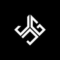 jgj lettera logo design su sfondo nero. jgj creative iniziali lettera logo concept. disegno della lettera jgj. vettore