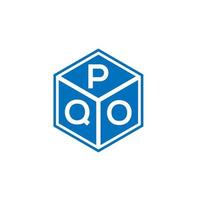 pqo lettera logo design su sfondo nero. pqo creative iniziali lettera logo concept. disegno della lettera pqo. vettore