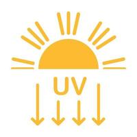 icona della radiazione uv vettore simbolo della luce ultravioletta solare per progettazione grafica, logo, sito Web, social media, app mobile, illustrazione dell'interfaccia utente.