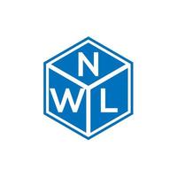 design del logo della lettera nwl su sfondo nero. nwl creative iniziali lettera logo concept. disegno della lettera nwl. vettore