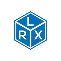 lrx lettera logo design su sfondo nero. lrx creative iniziali lettera logo concept. disegno della lettera lrx. vettore