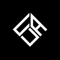 design del logo della lettera uau su sfondo nero. uau creative iniziali lettera logo concept. design della lettera au. vettore