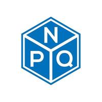 design del logo della lettera npq su sfondo nero. npq creative iniziali lettera logo concept. disegno della lettera npq. vettore