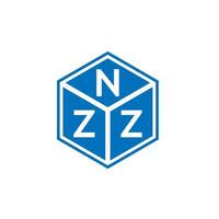 design del logo della lettera nzz su sfondo nero. nzz creative iniziali lettera logo concept. disegno della lettera nzz. vettore