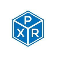 pxr lettera logo design su sfondo nero. concetto di logo della lettera di iniziali creative pxr. disegno della lettera pxr. vettore