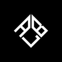 abl lettera logo design su sfondo nero. abl creative iniziali lettera logo concept. disegno della lettera abl. vettore