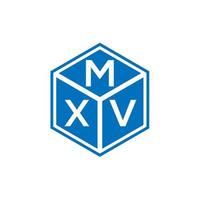 mxv lettera logo design su sfondo nero. mxv creative iniziali lettera logo concept. disegno della lettera mxv. vettore