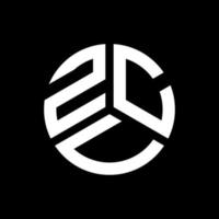 zcv lettera logo design su sfondo nero. zcv creative iniziali lettera logo concept. disegno della lettera zcv. vettore