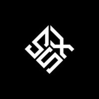 sxs lettera logo design su sfondo nero. sxs creative iniziali lettera logo concept. disegno della lettera sx. vettore