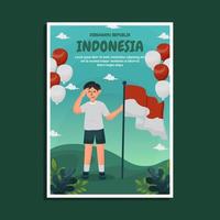 poster della repubblica indonesiana dirgahayu vettore