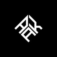 aka lettera logo design su sfondo nero. alias creativo iniziali lettera logo concept. alias disegno della lettera. vettore