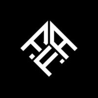 faf lettera logo design su sfondo nero. faf creative iniziali lettera logo concept. disegno della lettera faf. vettore