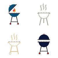 illustrazione vettoriale dell'icona del barbecue