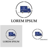 illustrazione vettoriale dell'icona del camion di consegna veloce