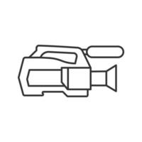 icona lineare della videocamera. illustrazione al tratto sottile. videoregistrazione. simbolo di contorno. disegno di contorno isolato vettoriale