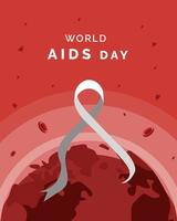 illustrazione vettoriale della giornata mondiale contro l'aids