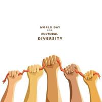 giornata mondiale per la diversità culturale vettore