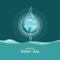 illustrazione vettoriale della giornata mondiale dell'acqua