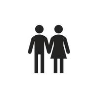 marito e moglie coppia icona illustrazione, sposato, disegno vettoriale. vettore