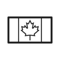 icona della linea del Canada vettore